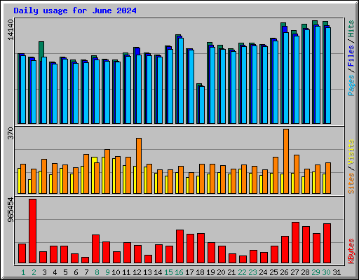 Daily usage for June 2024