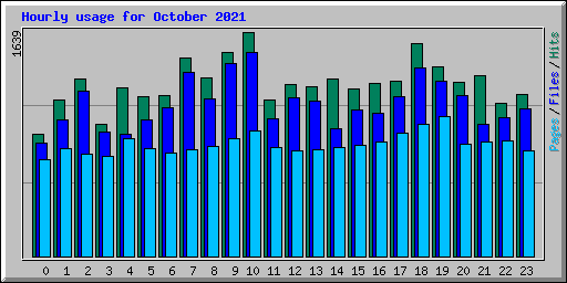 Hourly usage for October 2021