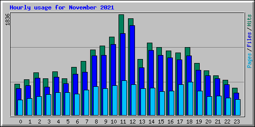Hourly usage for November 2021