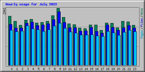 Hourly usage for July 2022