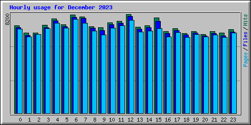 Hourly usage for December 2023