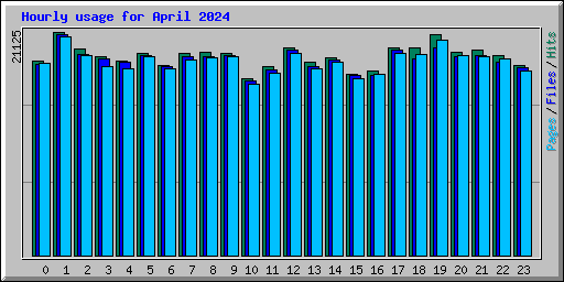 Hourly usage for April 2024