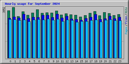 Hourly usage for September 2024