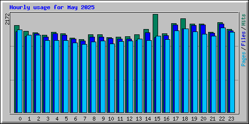 Hourly usage for May 2025