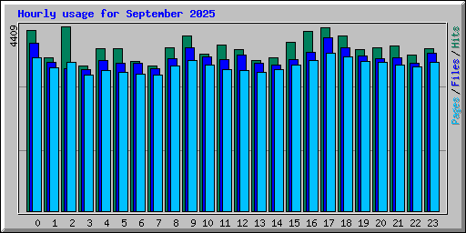 Hourly usage for September 2025