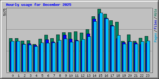 Hourly usage for December 2025