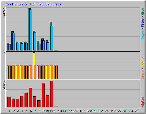Daily usage for February 2026