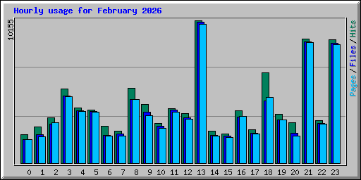 Hourly usage for February 2026